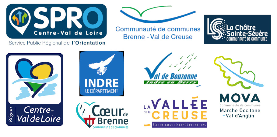 Partenaires MLIS36 - Région Centre Val de Loire - Département de l'Indre - Communautés de Communes
